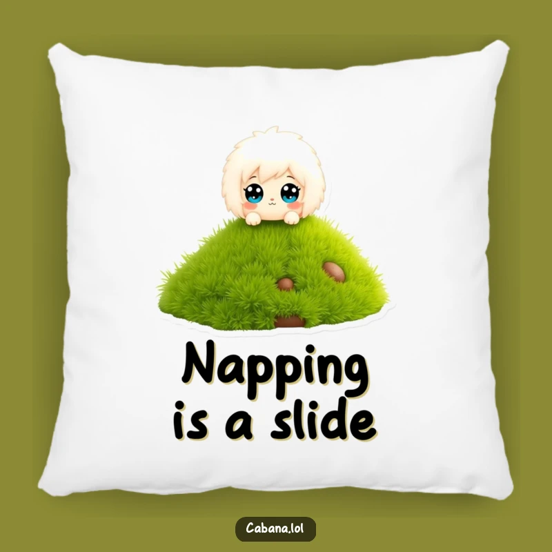 Funny Fluffy Character Pillow: Cozy Wide Eyes Slide Cushion - Gift