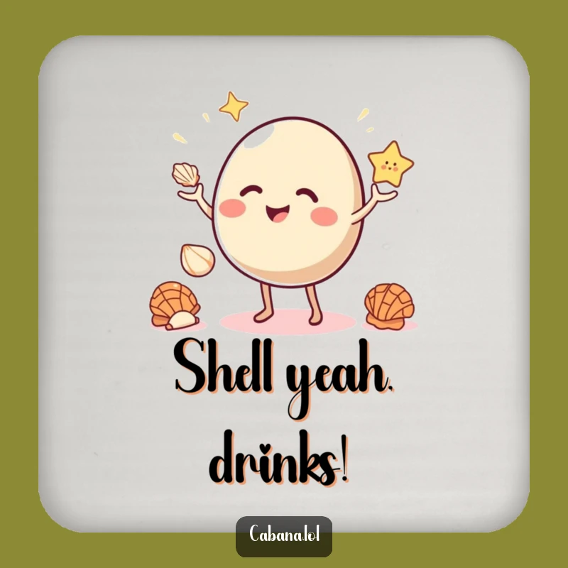 Funny Bouncy Juggler Coaster: Seashells Balance Drink Protector - Gift