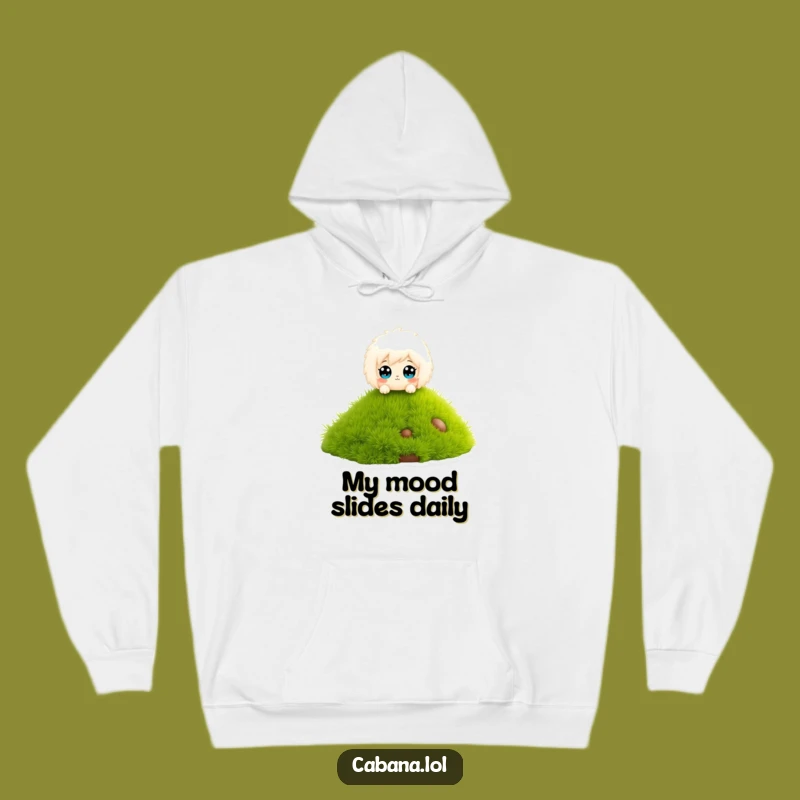 Funny Fluffy Character Hoodie: Cozy Wide Eyes Slide Sweatshirt - Great Gift